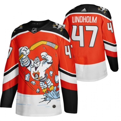 Anaheim Anaheim Ducks #47 Hampus Lindholm Red Men's Adidas 2020-21 Reverse Retro Alternate NHL Jersey Men's
